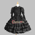 Custom-made black lace princess long sleeve gothic lolita dress